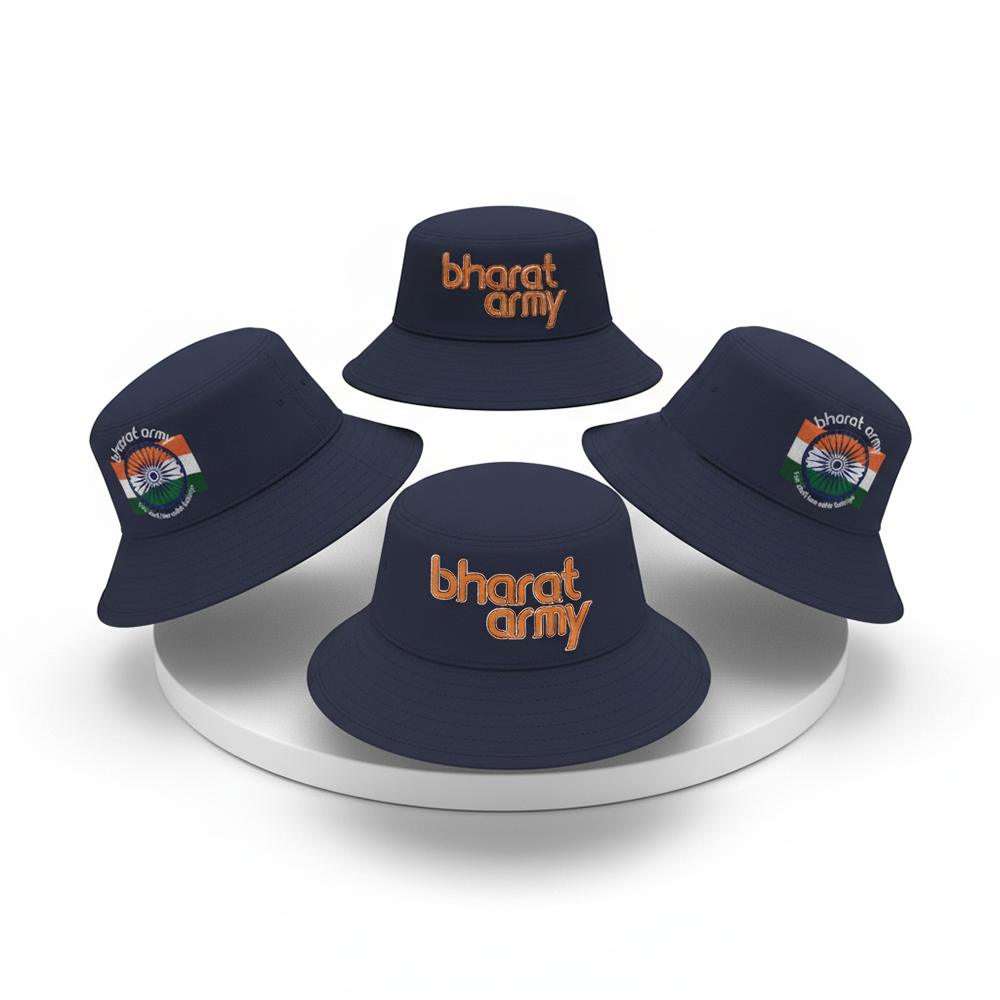 Bharat Army Embroidered Bucket Hat