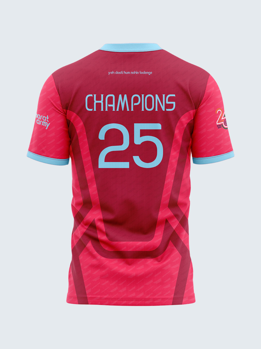 Bharat Army Champions 25 Jersey - Pink