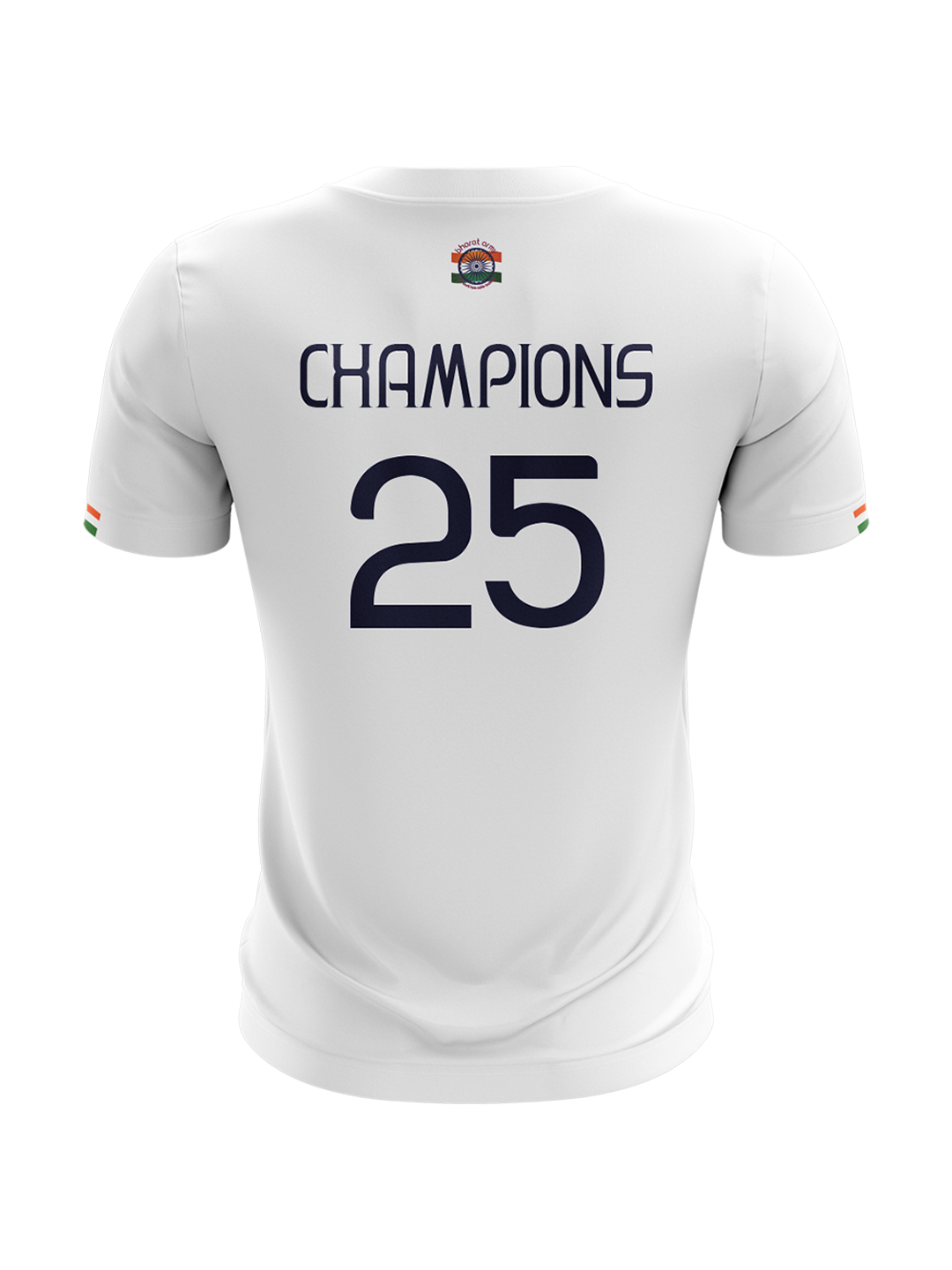 Bharat Army Champions 25 Cotton T Shirt (White)