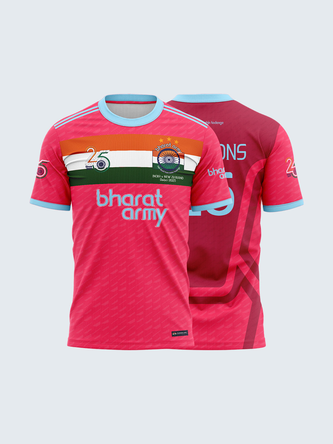 Bharat Army Champions 25 Jersey - Pink