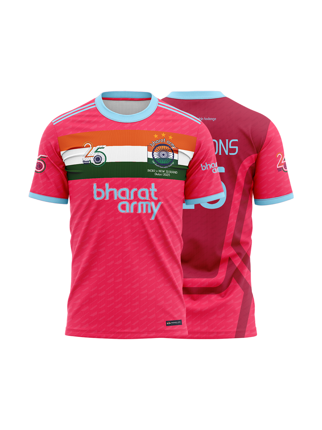 Bharat Army Champions 25 Jersey - Pink