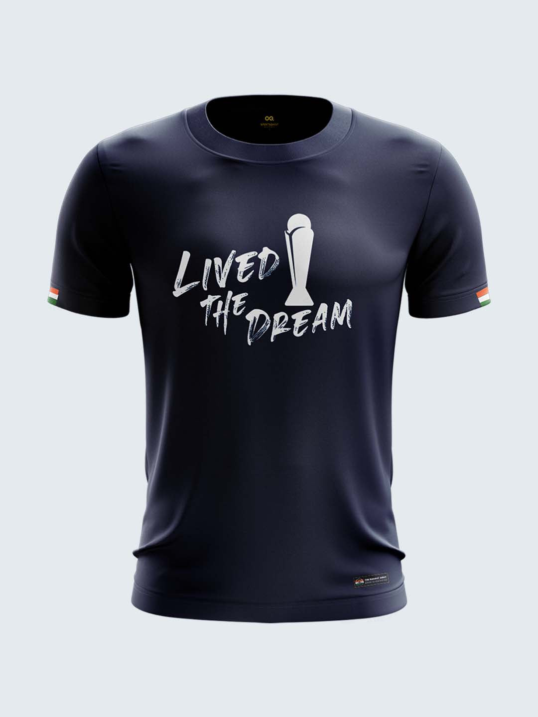 Bharat Army Champions 25 Cotton T Shirt (Navy Blue)