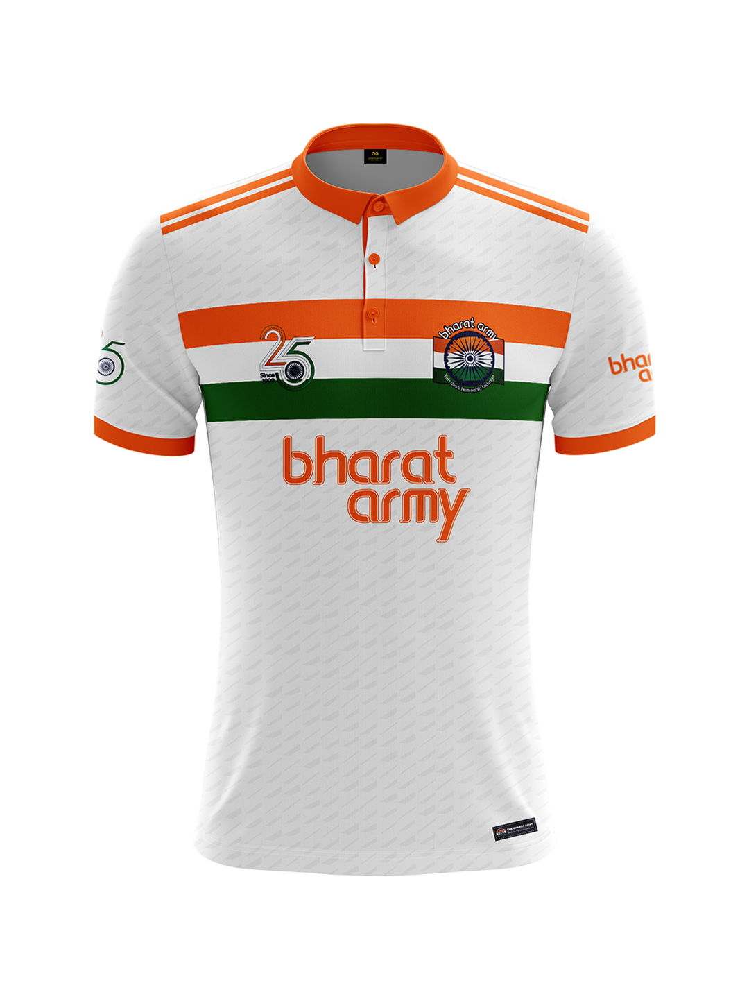 Bharat Army Polo Jersey - White