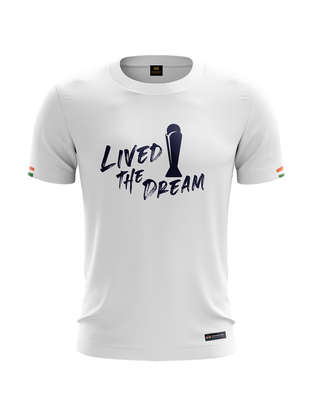 Bharat Army Champions 25 Cotton T Shirt (White)