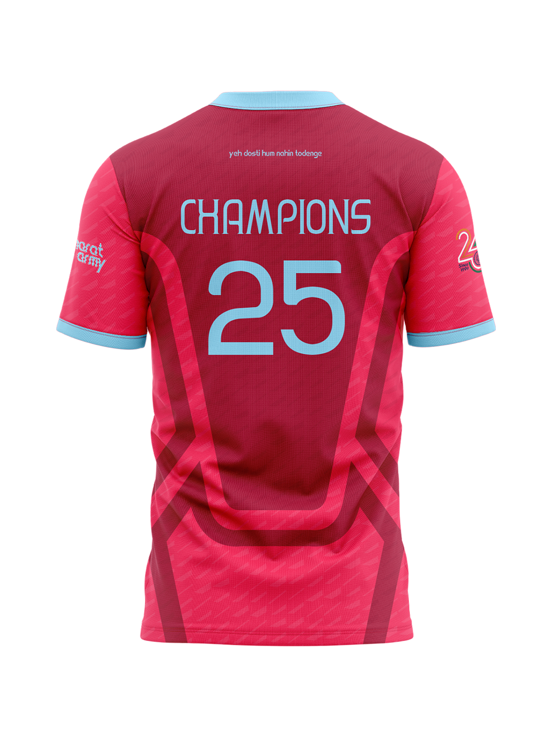 Bharat Army Champions 25 Jersey - Pink