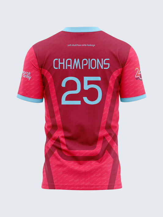 Bharat Army Champions 25 Jersey - Pink