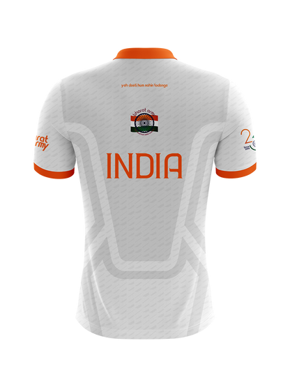 Bharat Army Polo Jersey - White