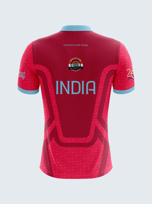 Bharat Army Polo Jersey - Pink