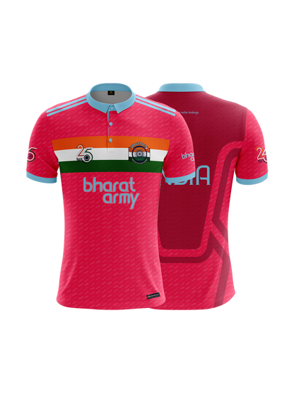 Bharat Army Polo Jersey - Pink