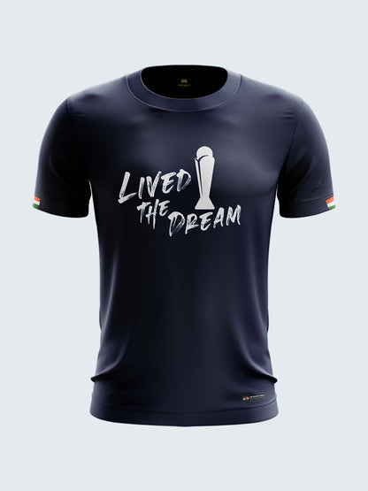 Bharat Army Champions 25 Cotton T Shirt (Navy Blue)