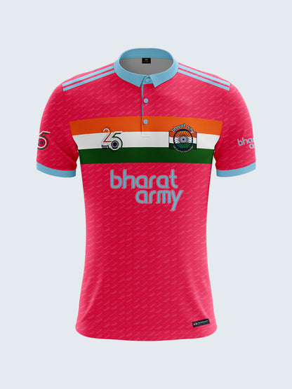 Bharat Army Polo Jersey - Pink