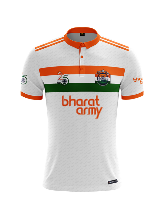 Bharat Army Polo Jersey - White