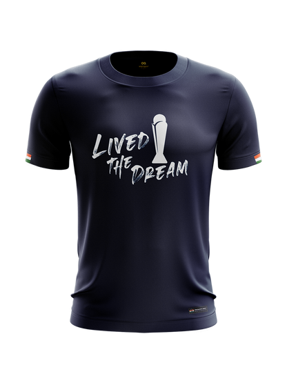 Bharat Army Champions 25 Cotton T Shirt (Navy Blue)