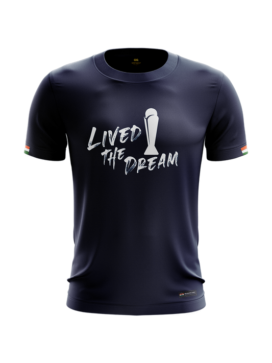 Bharat Army Champions 25 Cotton T Shirt (Navy Blue)