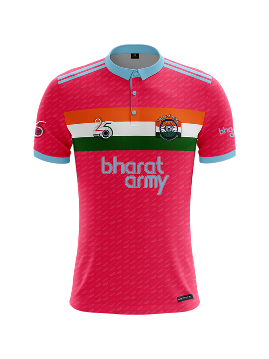 Bharat Army Polo Jersey - Pink