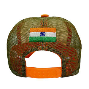 Bharat Army Orange & White Trucker Cap